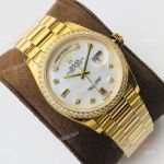 (EWF) Gold Rolex Day Date Mother Of Pearl 36mm Cal.3255 Swiss Replica Watches